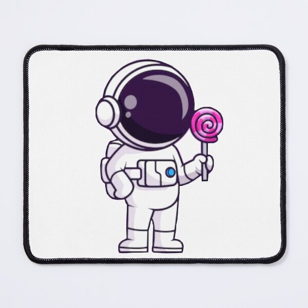 Item preview, Cute astronaut eating a lollipop cartoon designed and sold by BEAUTY ⭐⭐⭐⭐⭐.