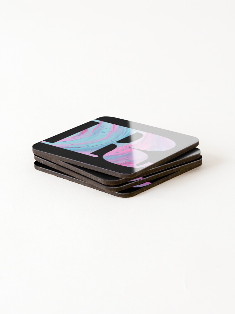 Thumbnail 4 of 5, Coasters (Set of 4), Letter R initial gradient designed and sold by oli-ml.