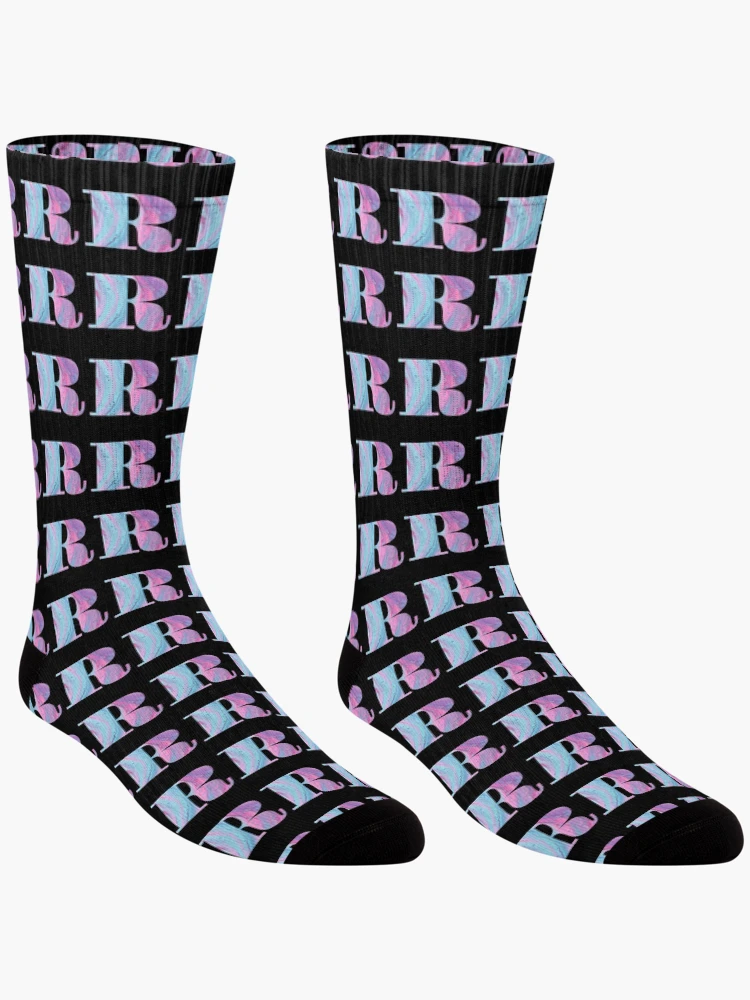 Thumbnail 3 of 5, Socks, Letter R initial gradient designed and sold by oli-ml.