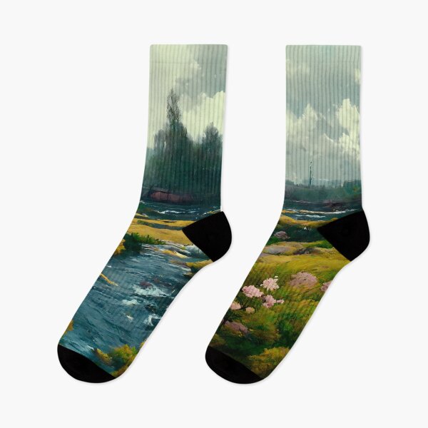 Item preview, River flowing through nature designed and sold by endage.