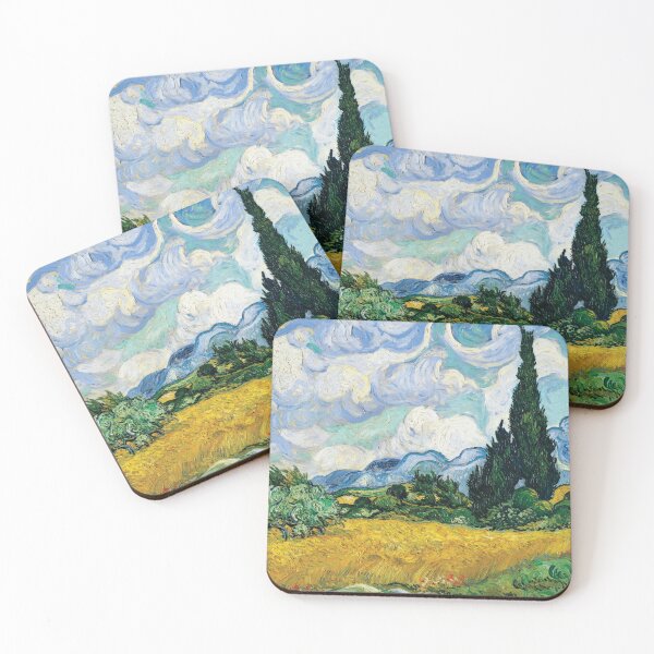 Item preview, Wheat Field with Cypresses (1889) By Vincent Van Gogh designed and sold by BossyCatHome.