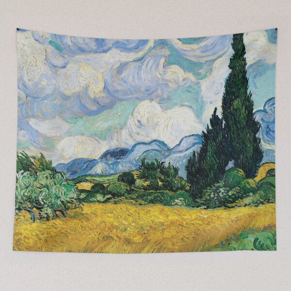 Item preview, Wheat Field with Cypresses (1889) By Vincent Van Gogh designed and sold by BossyCatHome.