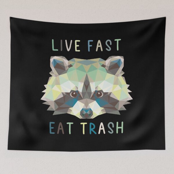 Item preview, live fast eat trash designed and sold by YassJmShop.