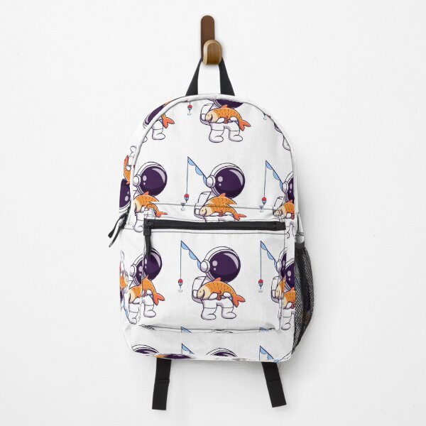 Item preview, Cute astronaut fisherman carrying a fish cartoon designed and sold by BEAUTY ⭐⭐⭐⭐⭐.