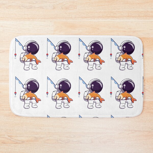 Item preview,  Cute astronaut fisherman carrying a fish cartoon designed and sold by BEAUTY ⭐⭐⭐⭐⭐.