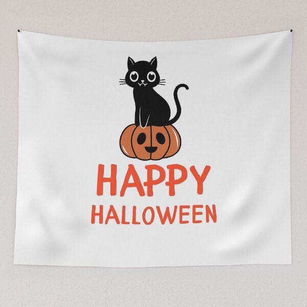 Item preview, Happy Halloween Pumpkin Black Cat Design designed and sold by WBP Mart.