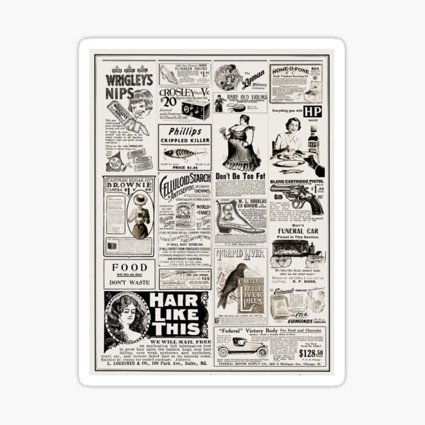 Vintage Ads Sticker