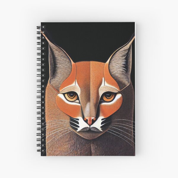 Big Floppa Meme Cute Caracal Cat: Plain Lined Journal Notebook, 120 Pages,  Medium 6 x 9 Inches, Printed Cover