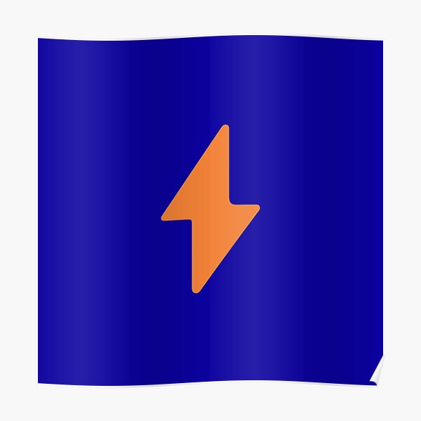 "Lightning emoji" Poster for Sale by ThatBanana Redbubble