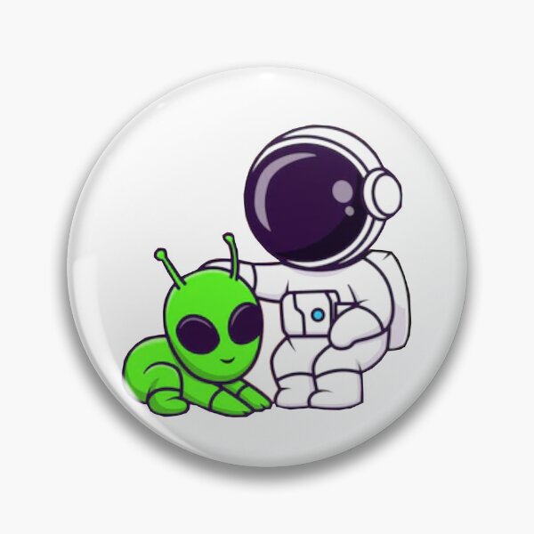 Artikelvorschau, Netter Astronaut, der mit einem außerirdischen Cartoon spielt entworfen und verkauft von BEAUTY ⭐⭐⭐⭐⭐.
