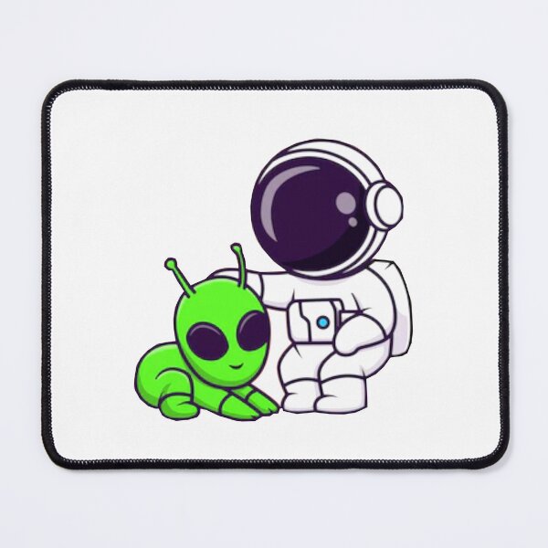 Item preview,   Cute astronaut playing with a alien cartoon designed and sold by BEAUTY ⭐⭐⭐⭐⭐.