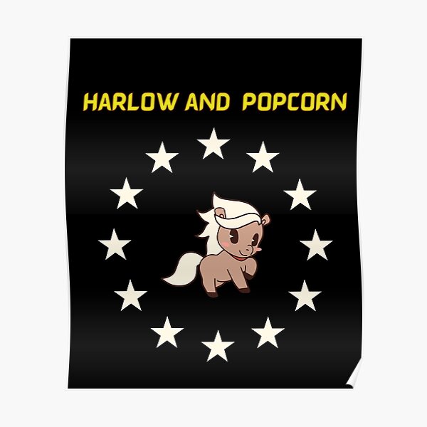 "Harlow And Popcorn " Poster for Sale by Wingedesigns | Redbubble