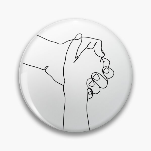 Item preview, Holding hands, together. Iine drawing  designed and sold by Ireneart369.
