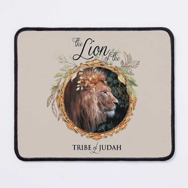 Item preview, Lion of Judah wreath on greige designed and sold by AbideApparel.