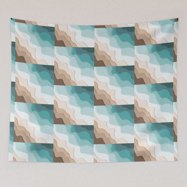 Item preview, Modern paper cut waves designed and sold by Art-of-Rory.