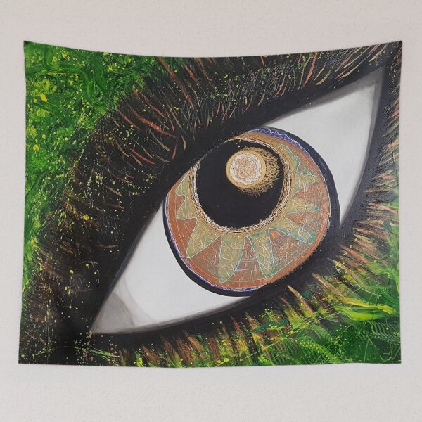 Item preview, Acrylic painting Glimpse of the Orient, Eye Painted on Canvas, Eye Art designed and sold by Anke Franikowski.