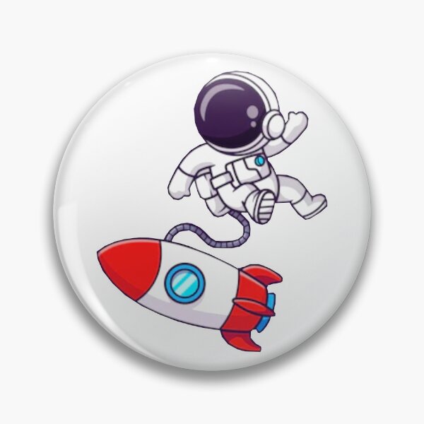 Item preview,  Cute astronaut floating with a rocket cartoon designed and sold by BEAUTY ⭐⭐⭐⭐⭐.