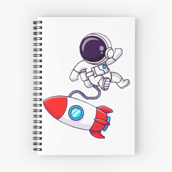 Item preview,  Cute astronaut floating with a rocket cartoon designed and sold by BEAUTY ⭐⭐⭐⭐⭐.