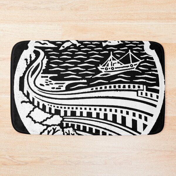 Item preview, Fishing boat in harbour on manhole in Japan - White designed and sold by mattraski.