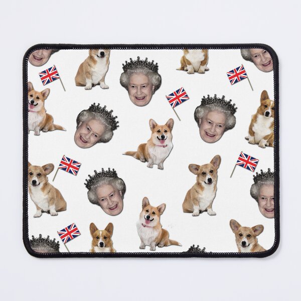 Item preview, Queen Elizabeth and corgis pattern designed and sold by ValentinaHramov.