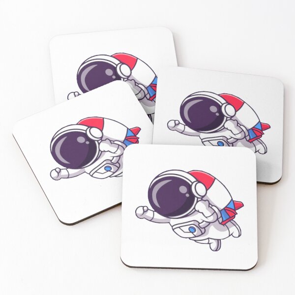 Item preview,  Cute astronaut flying with a rocket cartoon designed and sold by BEAUTY ⭐⭐⭐⭐⭐.