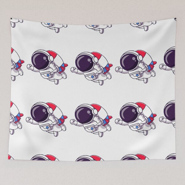 Item preview,  Cute astronaut flying with a rocket cartoon designed and sold by BEAUTY ⭐⭐⭐⭐⭐.
