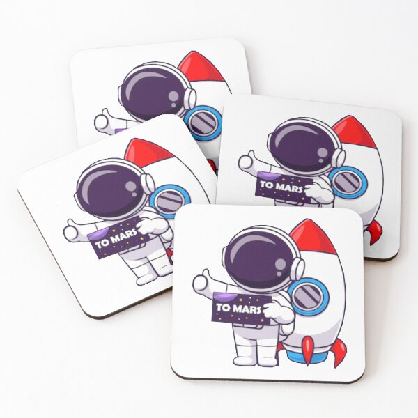 Item preview,  Cute astronaut standing with a rocket cartoon designed and sold by BEAUTY ⭐⭐⭐⭐⭐.