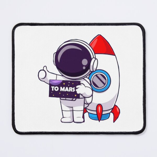 Item preview,  Cute astronaut standing with a rocket cartoon designed and sold by BEAUTY ⭐⭐⭐⭐⭐.