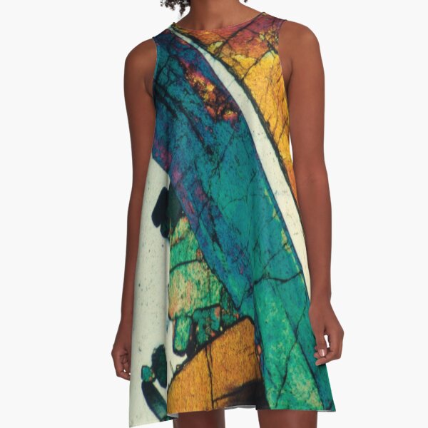 Epidote Blades in Quartz Geological Thin Section Photography A-Line Dress