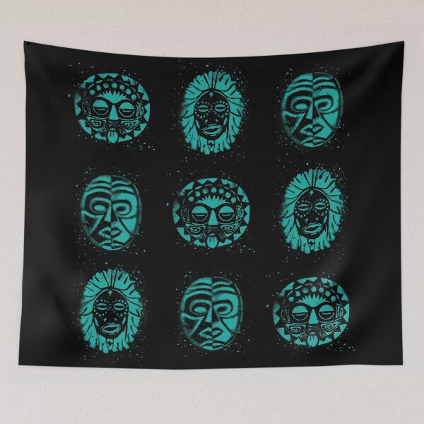 Item preview, light green set of 3 witchdoctor masks designed and sold by Anomalypark.