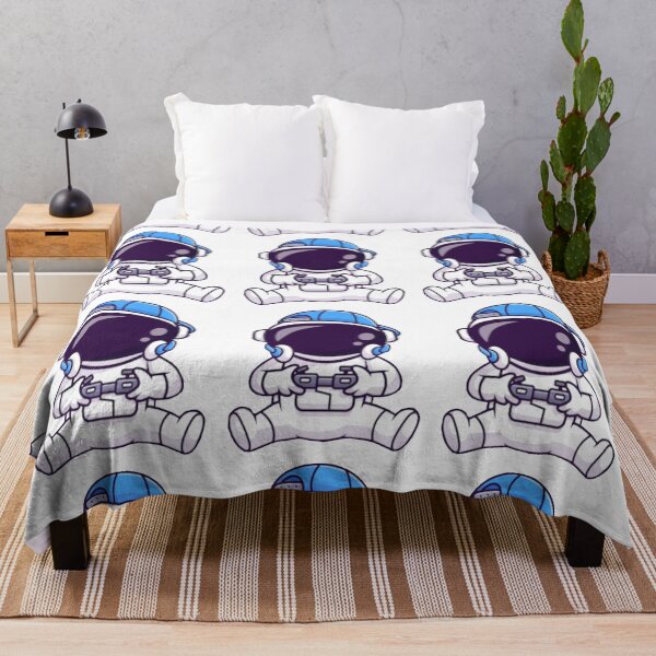 Item preview,   Cute astronaut gaming carrying a joystick cartoon designed and sold by BEAUTY ⭐⭐⭐⭐⭐.