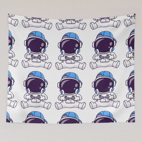 Item preview,   Cute astronaut gaming carrying a joystick cartoon designed and sold by BEAUTY ⭐⭐⭐⭐⭐.