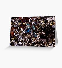 Pyroxenkristalle und Feldspat Grußkarte