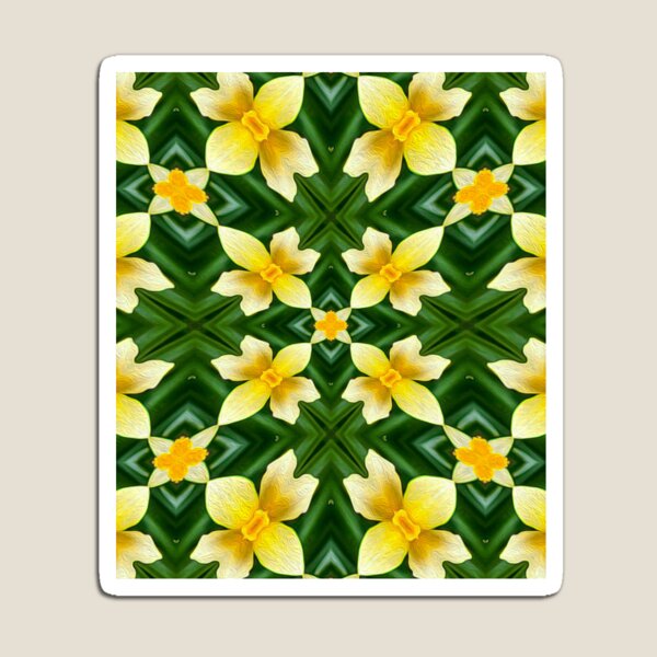 Item preview, Lindo patrón de flores amarillas designed and sold by Patternflower.