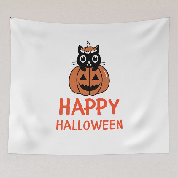 Item preview, Happy Halloween Pumpkin Cute Black Cat Design designed and sold by WBP Mart.