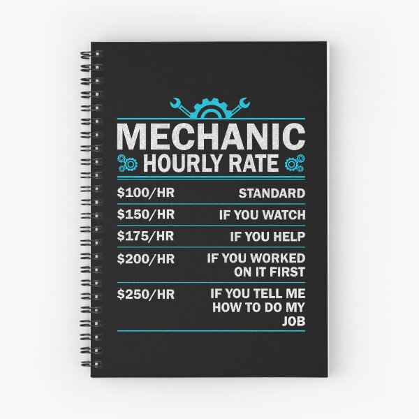 Item preview, Mechanic Hourly Rate Funny Labor Rates Engineering designed and sold by decentwearstore.