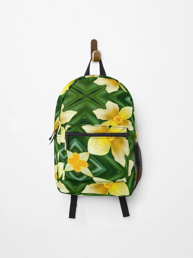 Thumbnail 1 of 3, Backpack, Cute Yellow Flower Pattern designed and sold by Patternflower.