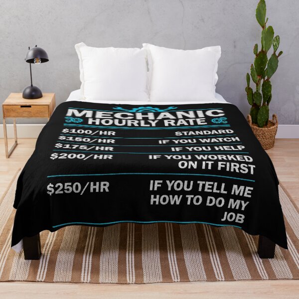 Item preview, Mechanic Hourly Rate Funny Labor Rates Engineering designed and sold by decentwearstore.