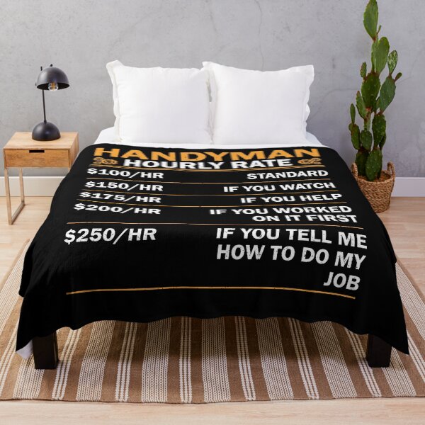 Item preview, Handyman Hourly Rate Funny Handyman designed and sold by decentwearstore.