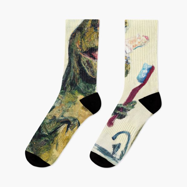 Item preview, T-Rex Brushing Teeth designed and sold by shiitakicats.