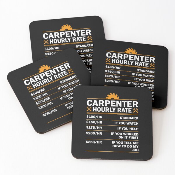 Item preview, Carpenter Hourly Rate Funny Vintage Mens & Womens designed and sold by decentwearstore.