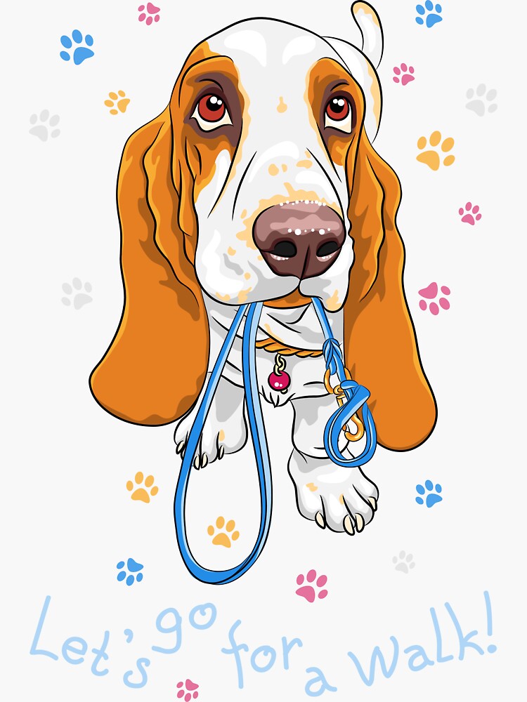 "Let's go for a walk!" Sticker for Sale by tranda90 | Redbubble