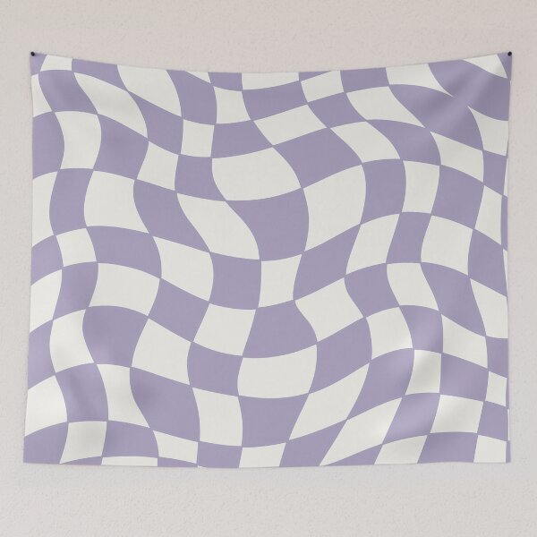 Item preview, Purple Groovy Distorted Wave Checker Grid designed and sold by Elijah T.