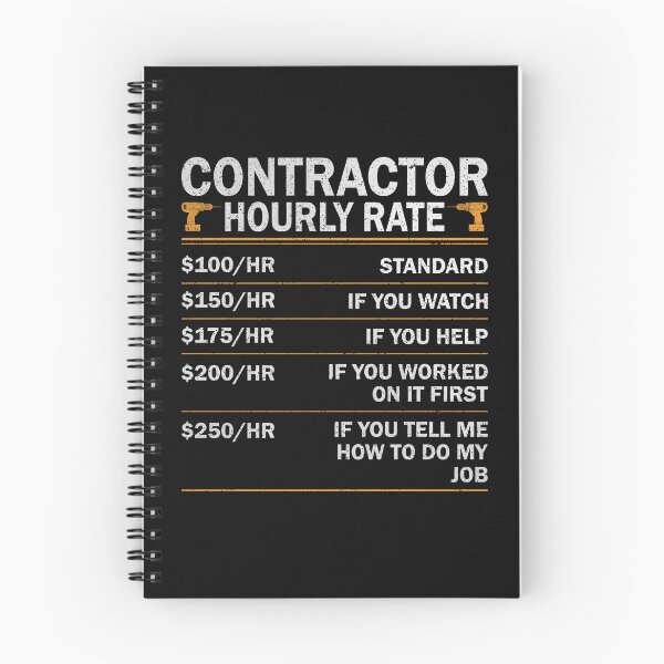 Item preview, Contractor Hourly Rate Funny Vintage Mens & Womens designed and sold by decentwearstore.