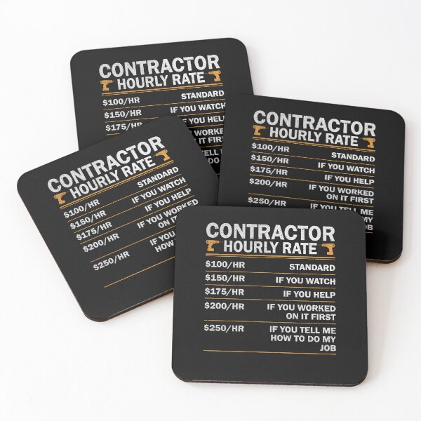 Item preview, Contractor Hourly Rate Funny Vintage Mens & Womens designed and sold by decentwearstore.