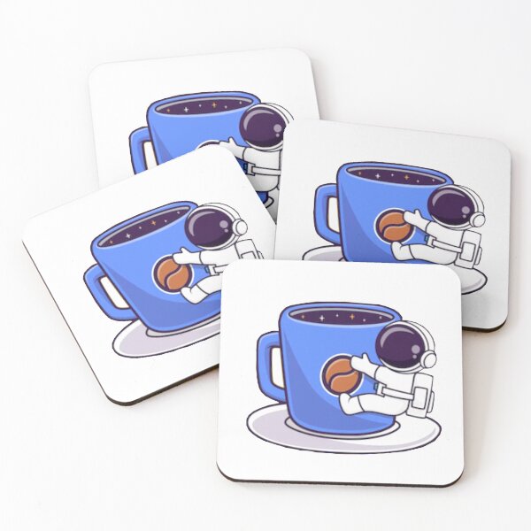 Item preview, Lindo astronauta abrazando una taza de dibujos animados de café designed and sold by BEAUTY ⭐⭐⭐⭐⭐.