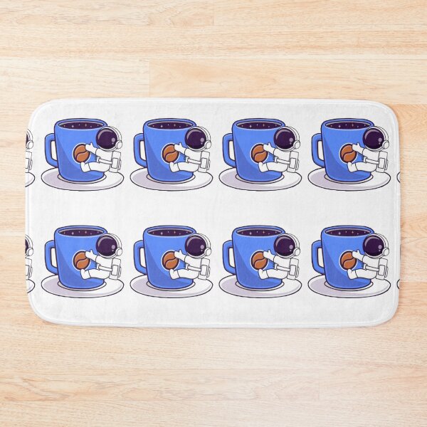Item preview,  Cute astronaut hugging a cup of coffee cartoon designed and sold by BEAUTY ⭐⭐⭐⭐⭐.