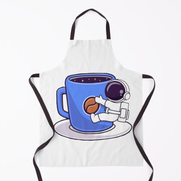 Item preview, Cute astronaut hugging a cup of coffee cartoon designed and sold by BEAUTY ⭐⭐⭐⭐⭐.