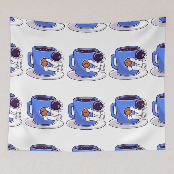 Item preview,  Lindo astronauta abrazando una taza de dibujos animados de café designed and sold by BEAUTY ⭐⭐⭐⭐⭐.