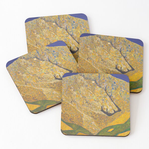 Item preview, Golden Yellow and Blue Mountain Peak designed and sold by shiitakicats.